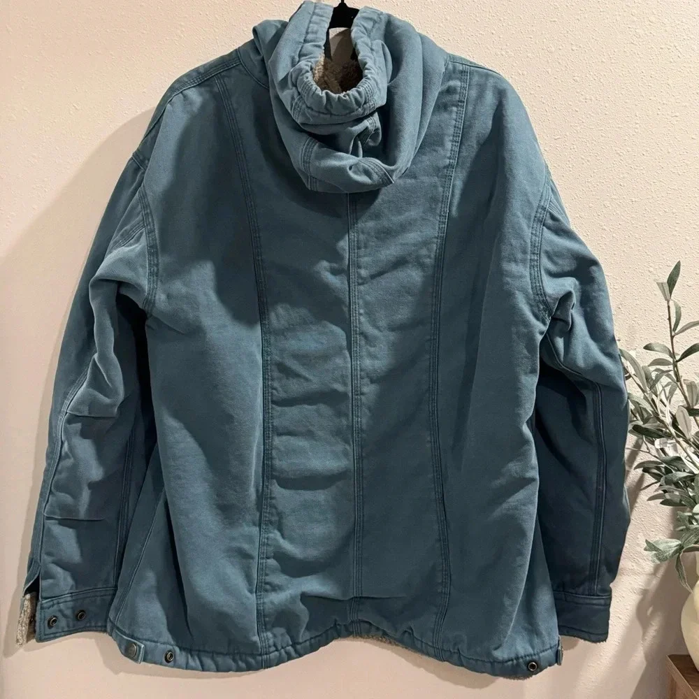 Lakin McKey Trading Canvas Full Zip Jacket 2XLR Hooded Lined Workwear Coat Heavy - Picture 2 of 8